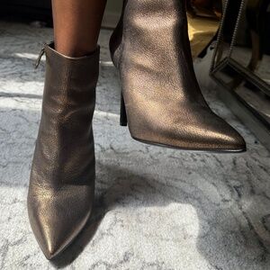 Golden Brown Nine West Ankle Heeled Boots- Sz 12
